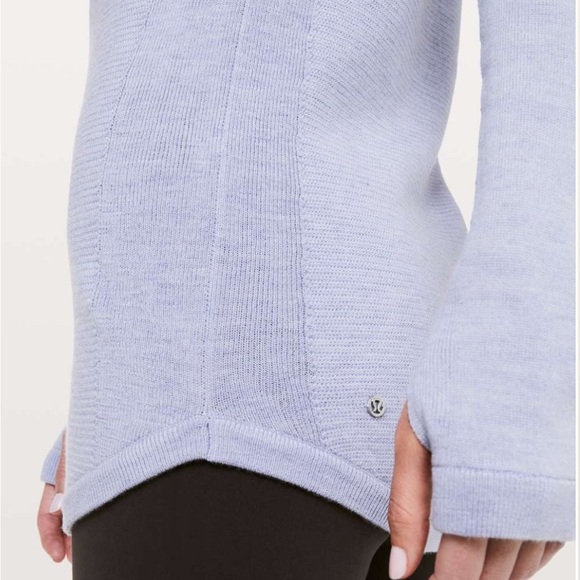 Lululemon Sit In Lotus Sweater Heathered Lilac Women’s size 2 Yoga Travel - Picture 6 of 10